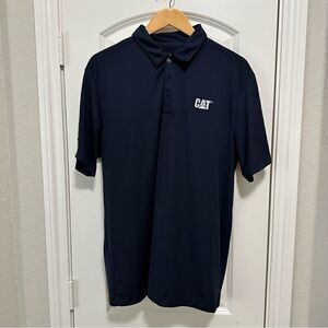 Nike Caterpillar Men’s Navy Short Sleeve Polo Size Large